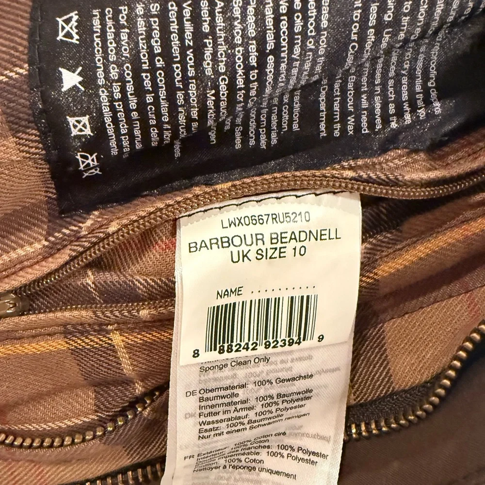 Barbour. Beadnell Waxed Jacket. Brown. US 6. - Picture 11 of 12